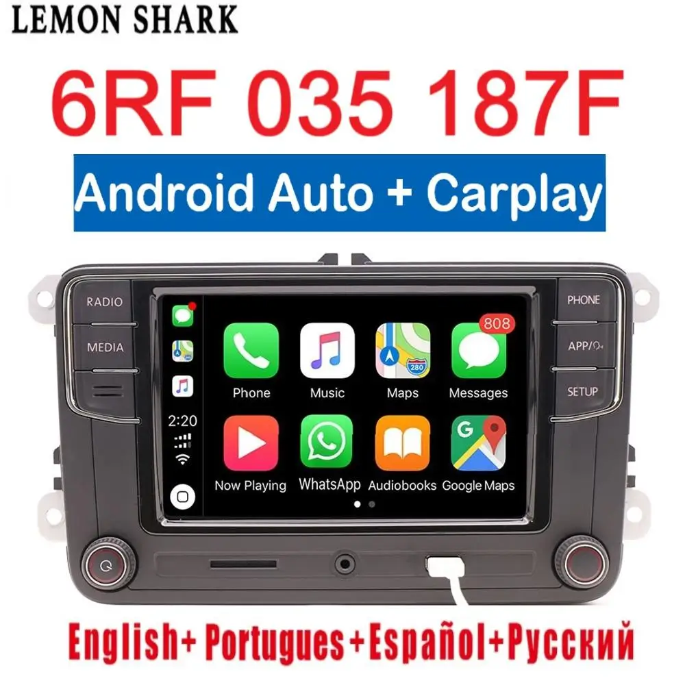 NONAME 6RF 035 187F RCD330 Plus Android Auto Carplay R340G RCD 330 RCD330G для VW Tiguan Golf 5 6 MK5 MK6 Passat Polo|Автомобильные