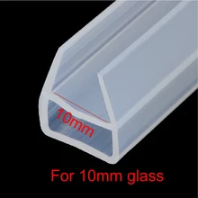 1 метр u форма душевой двери Силиконовое резиновое уплотнение прокладки уплотнитель для 10 мм стекла