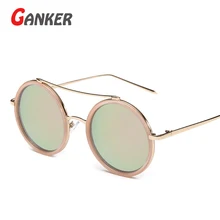 2016 New Women Sunglasses Round Alloy Frame High Quality Multi Color Anti-Reflective UV400 Sun Glasses Brand Designer Eyewear