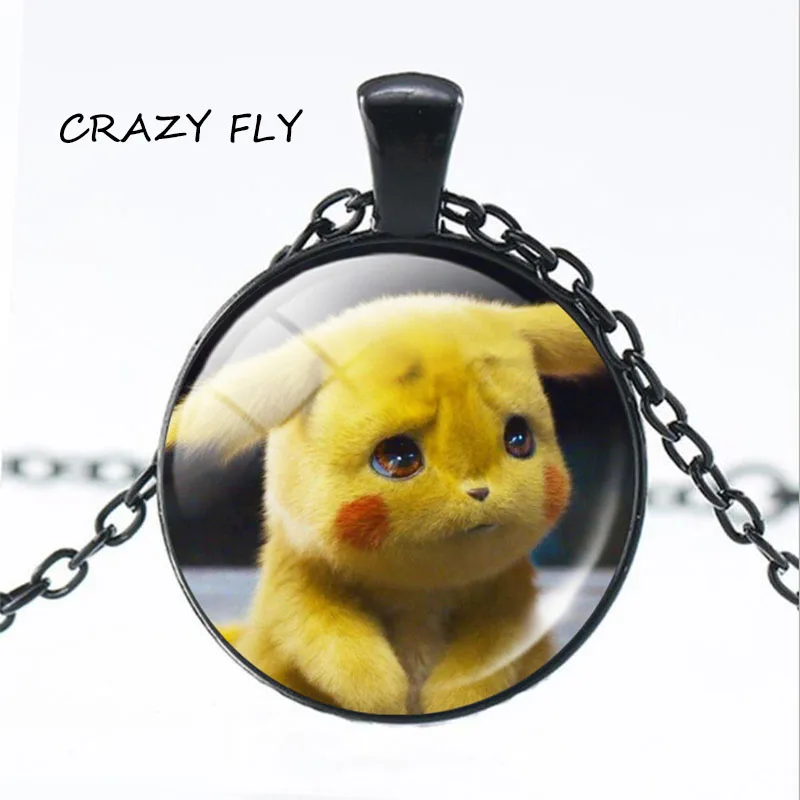 Магазин Crazy Fly новые модные ювелирные изделия черное ожерелье Покемон детектива