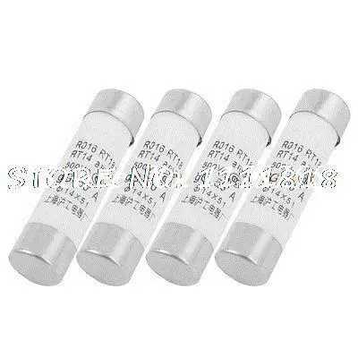 

4 Pcs RO16RT13RT14am3 500V 50A Cylindrical Ceramic Fuse Link Protectors 14x51mm