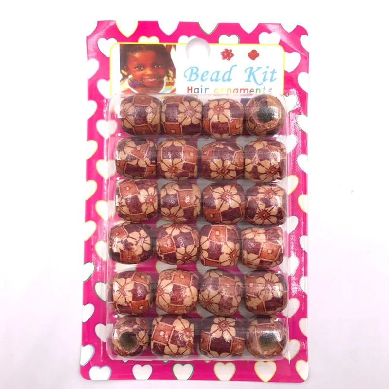 

24Pcs/Pack 16*17mm Full size Phoenix Assorted Wooden Round Bead Loose Spacer For Charm Bracelet DIY Leopard wood bead Wholesale