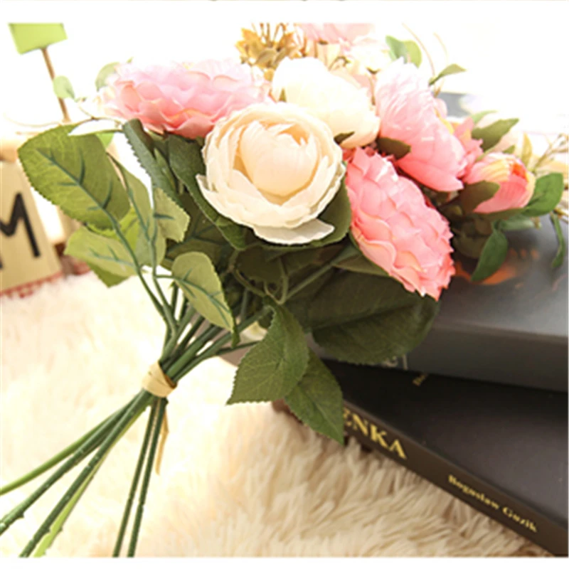 Искусственный букет цветов для свадьбы украшения стола|fake flowers bouquet|flower bouquetartificial