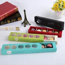 5 Слот коробка для миндального печенья, зефир шоколадная коробка, яйца брезент коробки торт конфеты оптом 30,5*7,5*3,6 см