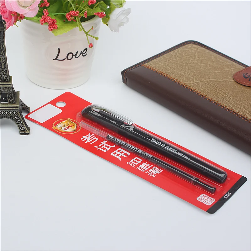 New rubber non slip Gel Pen comes with pen refill set High grade boutique office and school stationery