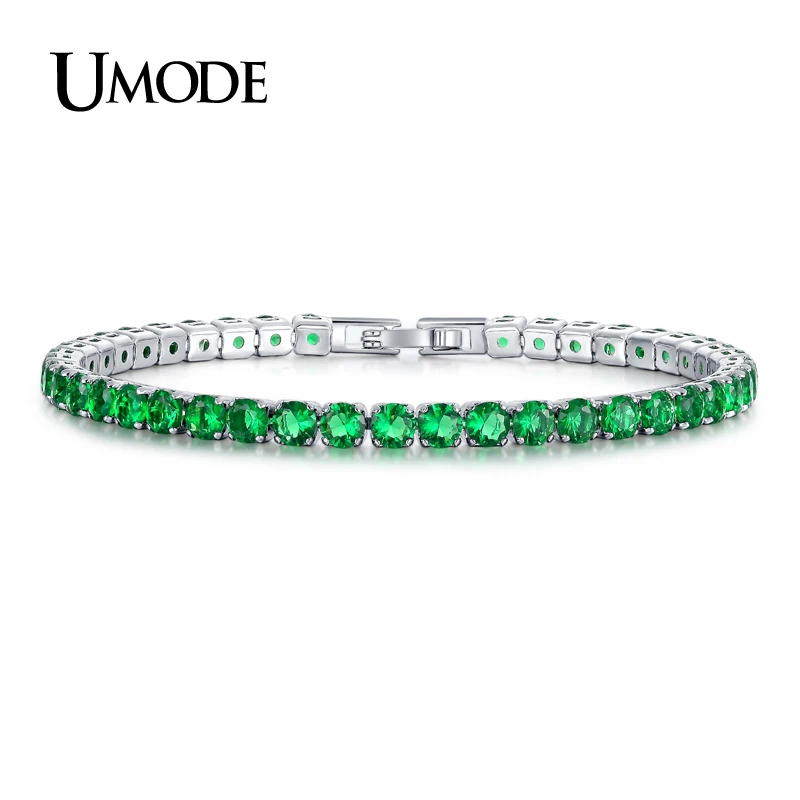 

UMODE Round Cut with Cubic Zirconia Elegant Tennis Bracelet & Bangles For Women Gifts Fashion Jewelry Pulseira Feminina UB0097B