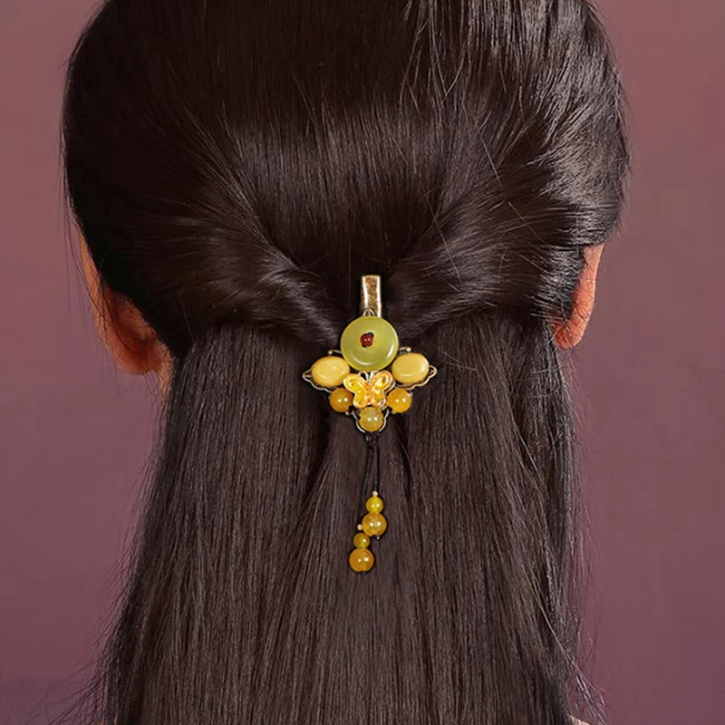 

Hair Claws natural stone Vintage handmade Hair Jewelry metal Hair Clip For Women Girls Fashion Jewelry Accessories