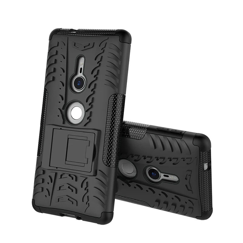 Kickstand Cover For Sony Xperia L1 L2 E5 C5 XA XA1 Ultra XA2 Plus XZ XZ1 Premium XZ2 Compact XZ3 Heavy Duty Rugged Armor Case    (9)