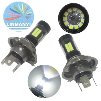 

2PCS*H4 43W 3014 32SMD+11SMD 2835 900lm 43led decoding fog light bulbs with led lens DRL High Power Fog Lamp 6000k Fog Lamps 12V