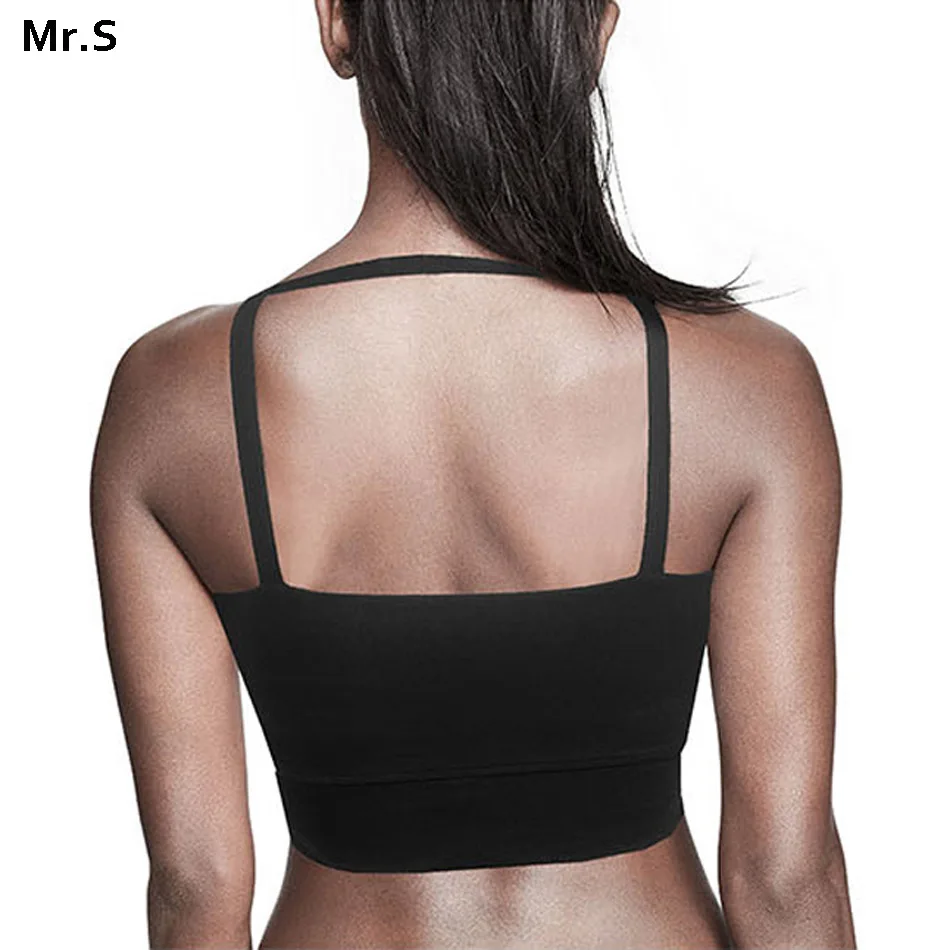 Open back strappy sports bra Medium Impact yoga bra workout gym bra