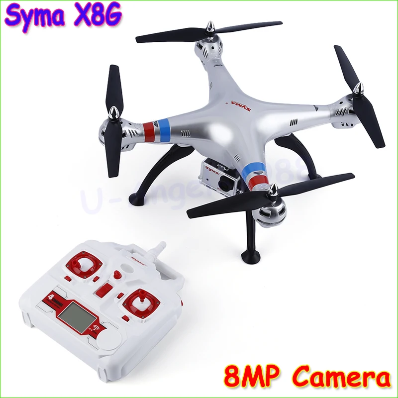 

SYMA X8G RTF 2.4GHz 6 Axis RC helicopter camera drone with 8.0MP Camera 3D Remote Control Upgrade X8C X8W FPV Drone