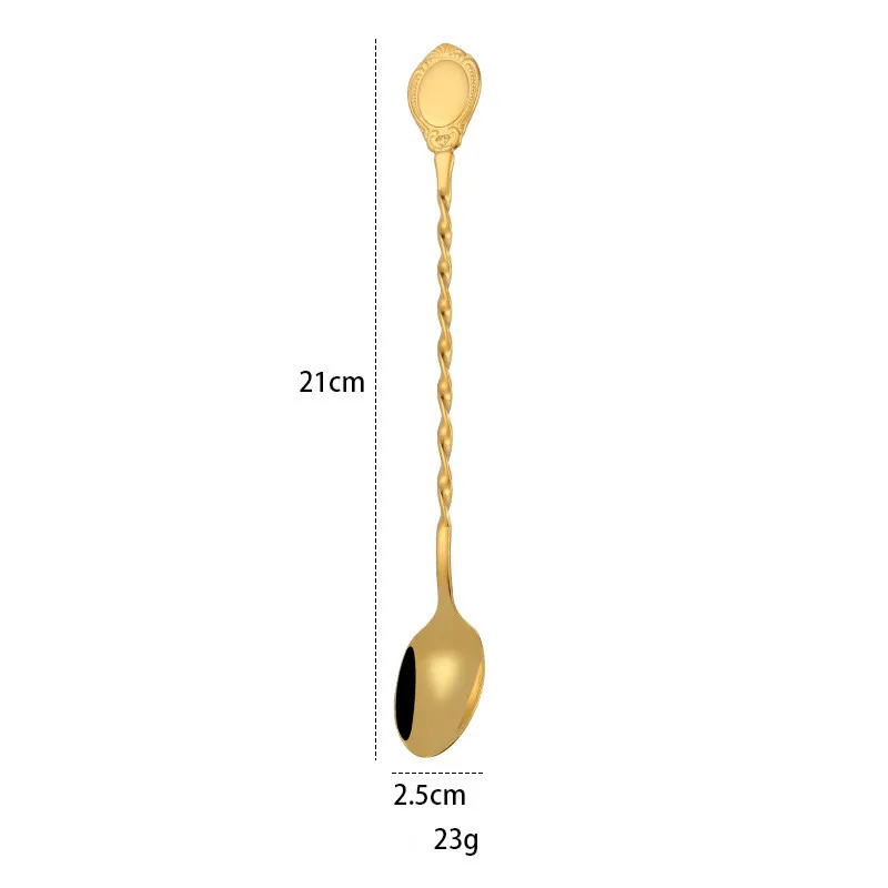Iced tea cocktail dtirring spoon creative  spiral coffee spoon bar mixing spoon long handle spoon 8