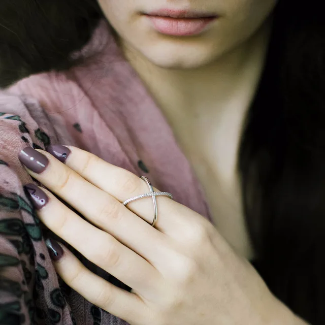 Кольца с перекрестными вставками класса AAA цирконом|ring filled|fashion ringsring fashion |