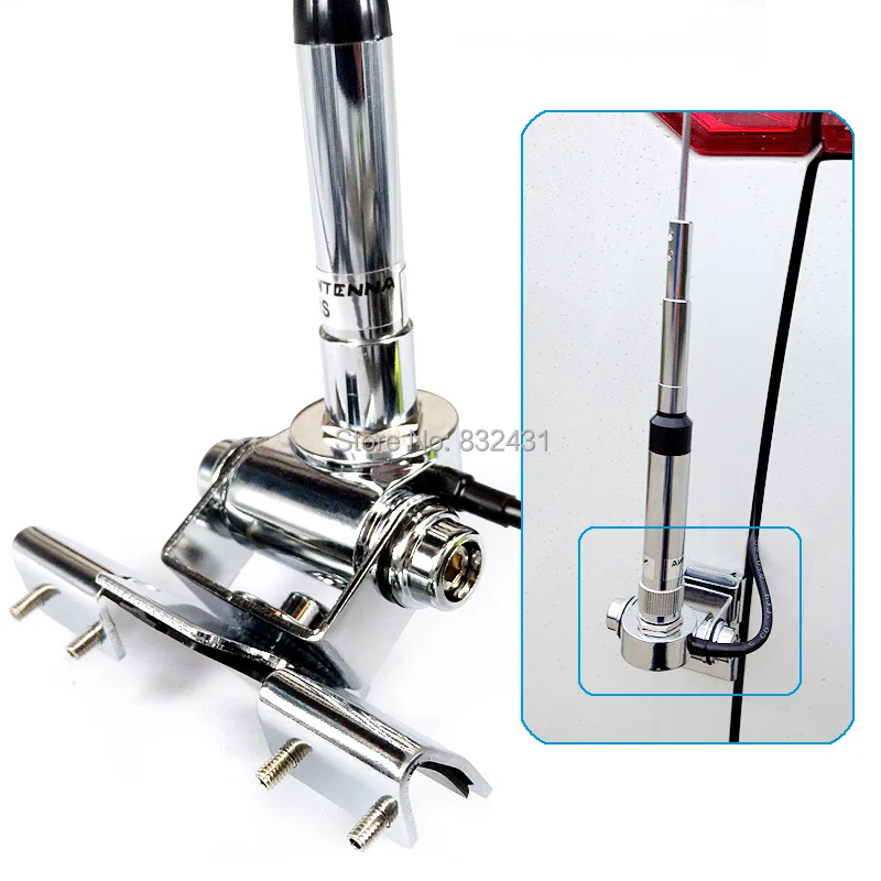 NL-770S Dual Band Antenna RB-400 Antenna Mount Bracket Clip 5M Coaxial Cable Kit For Car Radio 9