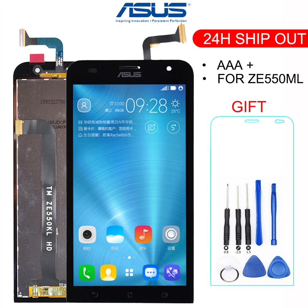 Новый ЖК-дисплей 5 дюйма для ASUS ZenFone 2 Laser ZE550KL Z00LD панель с сенсорным экраном