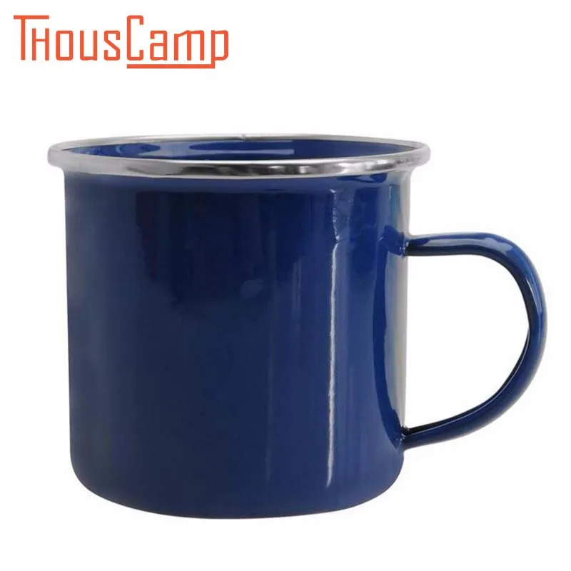 

THousCamp 330ML Camping Heat-proof Enamel Mug Milk Coffee Tea Cup Classic For Drinkware Outdoor Hiking Tourist