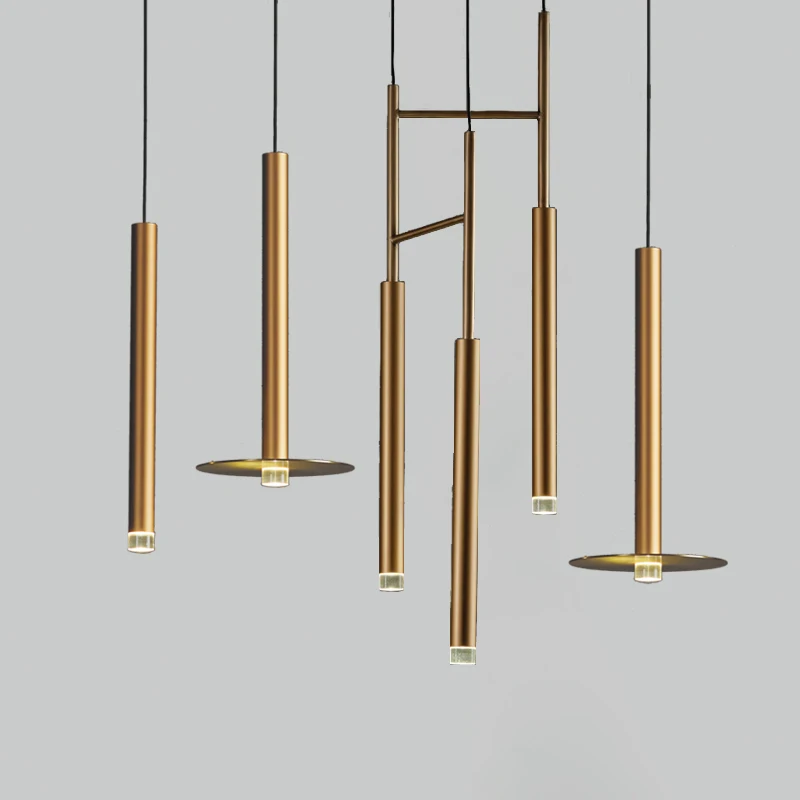 

Modern creative adjustment single head E14 pendant lamp Nordic DIY combination metal pulley design bedroom decoration LED light