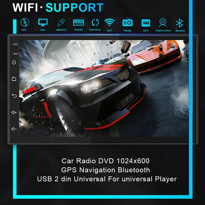 

Vehemo Android8.0 MP5 Player MP5 Car MP5 Player Radio Auto MP5 Player for Car Stereo Automobile Rear View for RDS FM AM