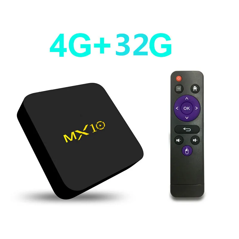 MX10 Android tv Box RK3328 4K tv Box Android 8,1/9,0 USB3.0 4 ГБ 32 ГБ 64 Гб Miracast WiFi HD медиаплеер для Smart tv PK T9 - Цвет: 4G32G