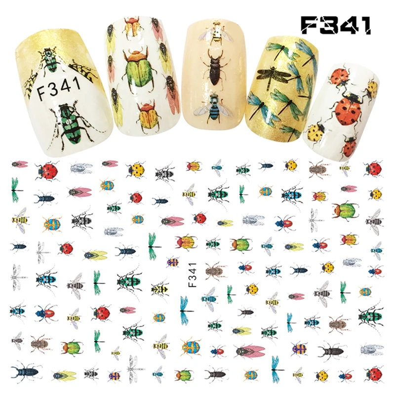 

1set (10 Sheet IN 1) Water Decal Nail Stickers Flowers Cartoon Mixed Design Nail Sticker For Nail Accessories