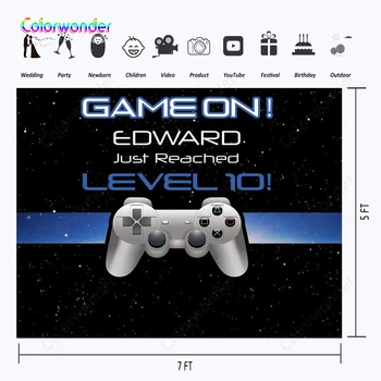 

Game World Photography Background Twinkle Twinkle Stars with Diamond 7x5ft Sliver Game Machine 7x5ft Night Backdrops for Studio