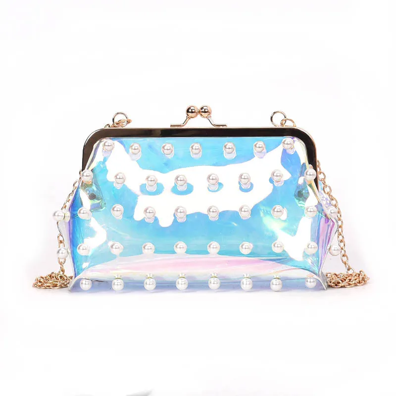 

Ougger Small Small Bags for Women Crossbody Bags Lady Style White ABS Shell Bag with Pearl for Seaside,Beach