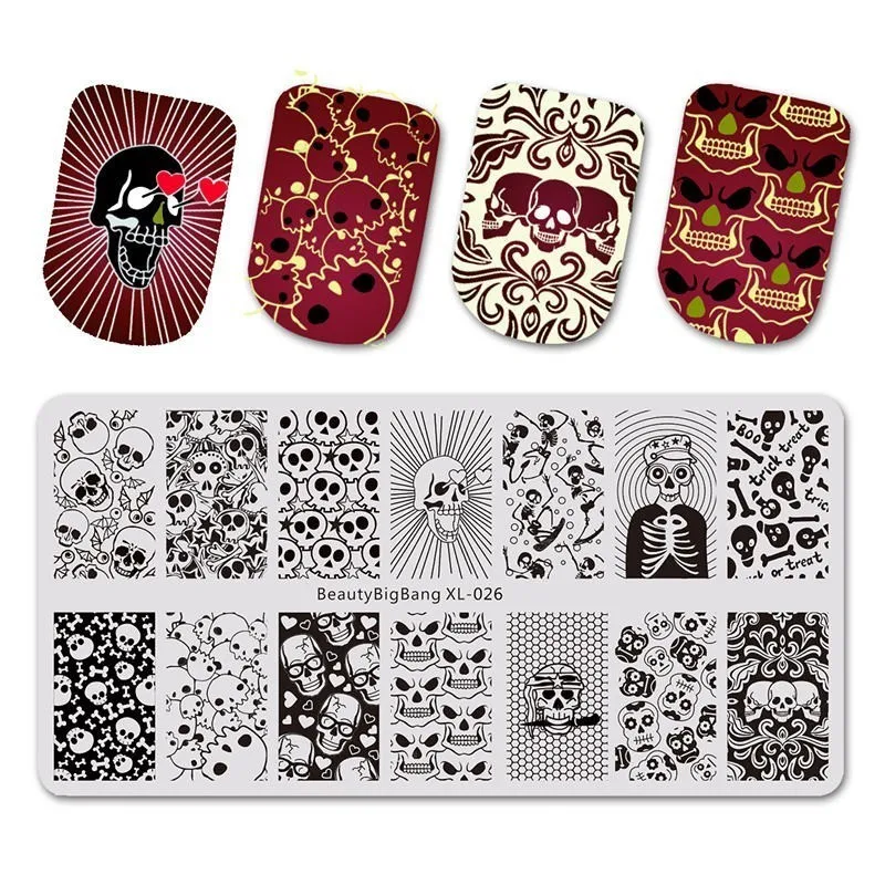 BeautyBigBang 6*12 см прямоугольные пластины для штамповки ногтей летние цветочные геометрические наклейки для ногтей шаблон и форма для ногтей трафареты - Цвет: 26