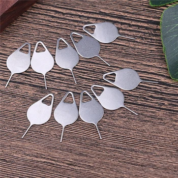 

10pcs/lot Stainless Steel Needle Sim Card Tray Removal Eject Pin Key Tool for iPhone iPad Samsung for Huawei xiaomi