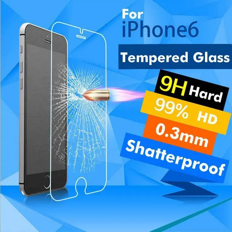 2.5D для iPhone 6 Оригинальное закаленное стекло 9H Высококачественная защитная пленка