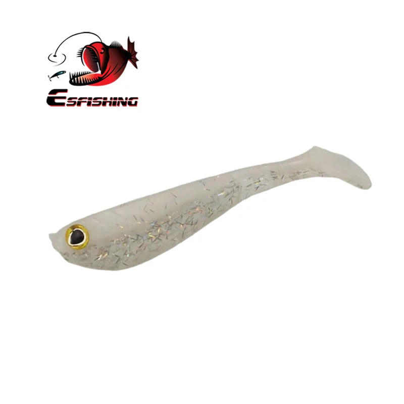 Esfishing приманка Китай мягкие приманки Iscas Artificiais 10 шт 6,2 см/2,8 г Esfishing vibo SHAD 3D глаз Pesca Leurre soule Пресноводная - Цвет: CA55DC