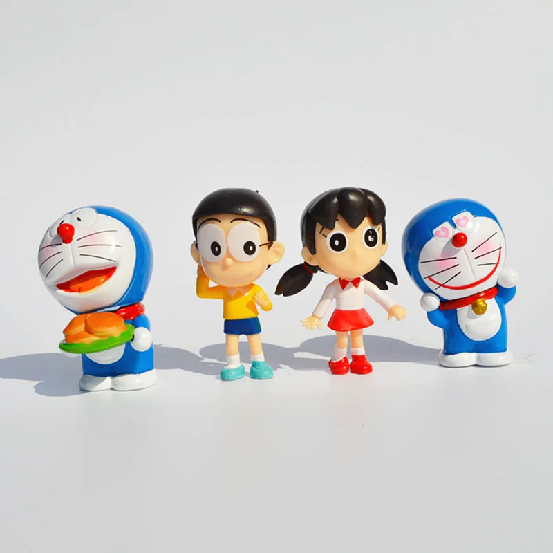 8 шт. 5 7 см аниме Дораэмон ПВХ фигурка Коллекционная модель игрушки кукла нобита