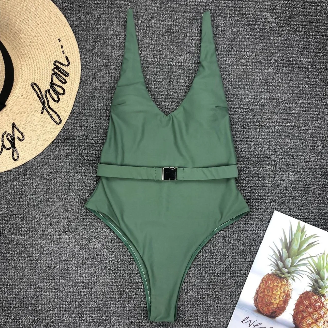 Женский купальный костюм Maillot De Bain Badpak однотонный Цельный купальник