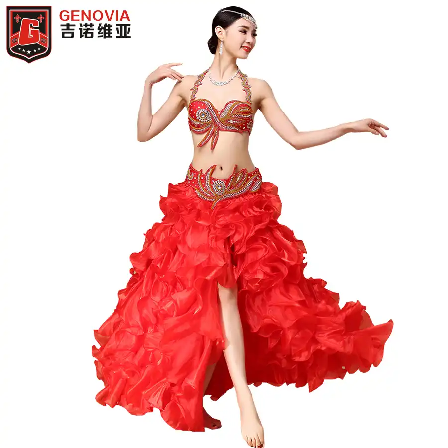 New Belly Dance Costume Top Belt Party Sets Dancer Bollywood Carnival Outfits