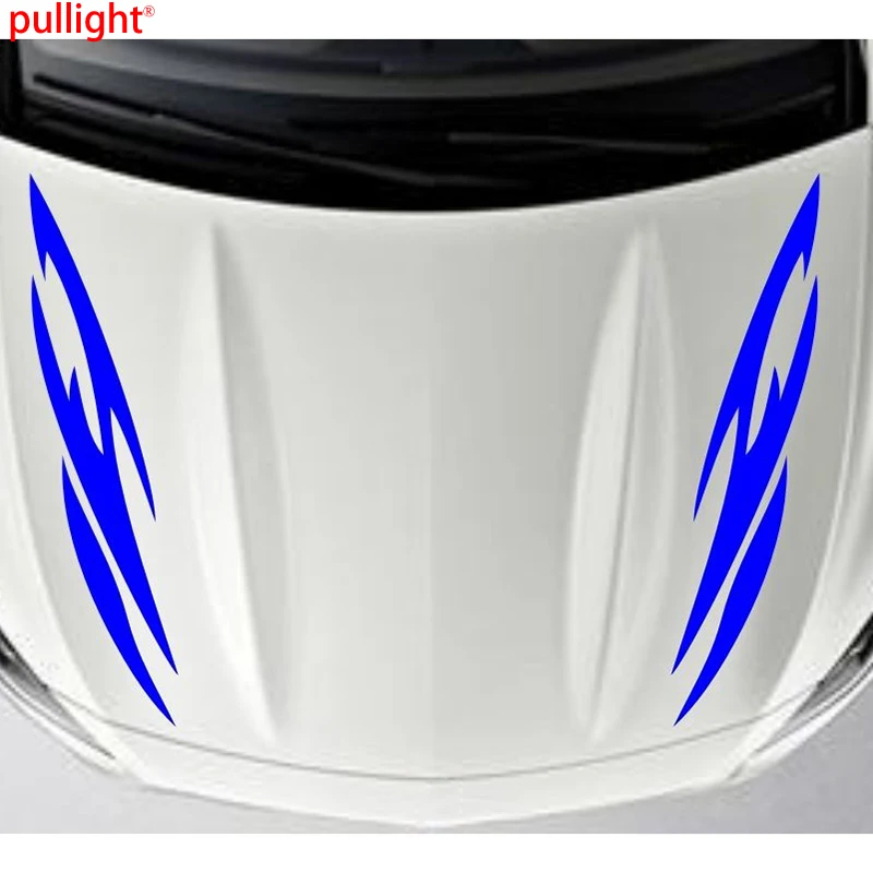 1Pair Car Racing Stripe Sport Hood Decals Vinyl Decor stickerin
