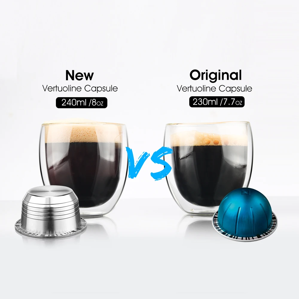 Эспрессо капсулы Recargables Nespresso Vertuoline& Vertuo из нержавеющей стали большая чашка(G2) Многоразовые капсулы многоразовые капсулы