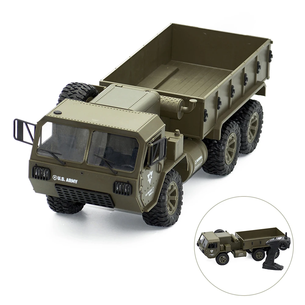 Радиоуправляемый автомобиль FY004A 1/16 2 4G 6WD военный с пропорциональным контролем