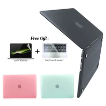 Матовый/Кристальный чехол для Apple Macbook Air Pro retina 11 12 13 15, для Macbook New Pro 13 15 дюймов чехол с сенсорной панелью A2159+ подарок