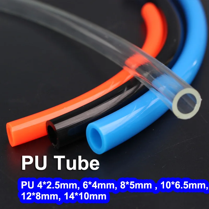 1Meter PU Tube Air Hose Pipe Pneumatic Component PU 4*2.5mm 6*4mm 8*5mm