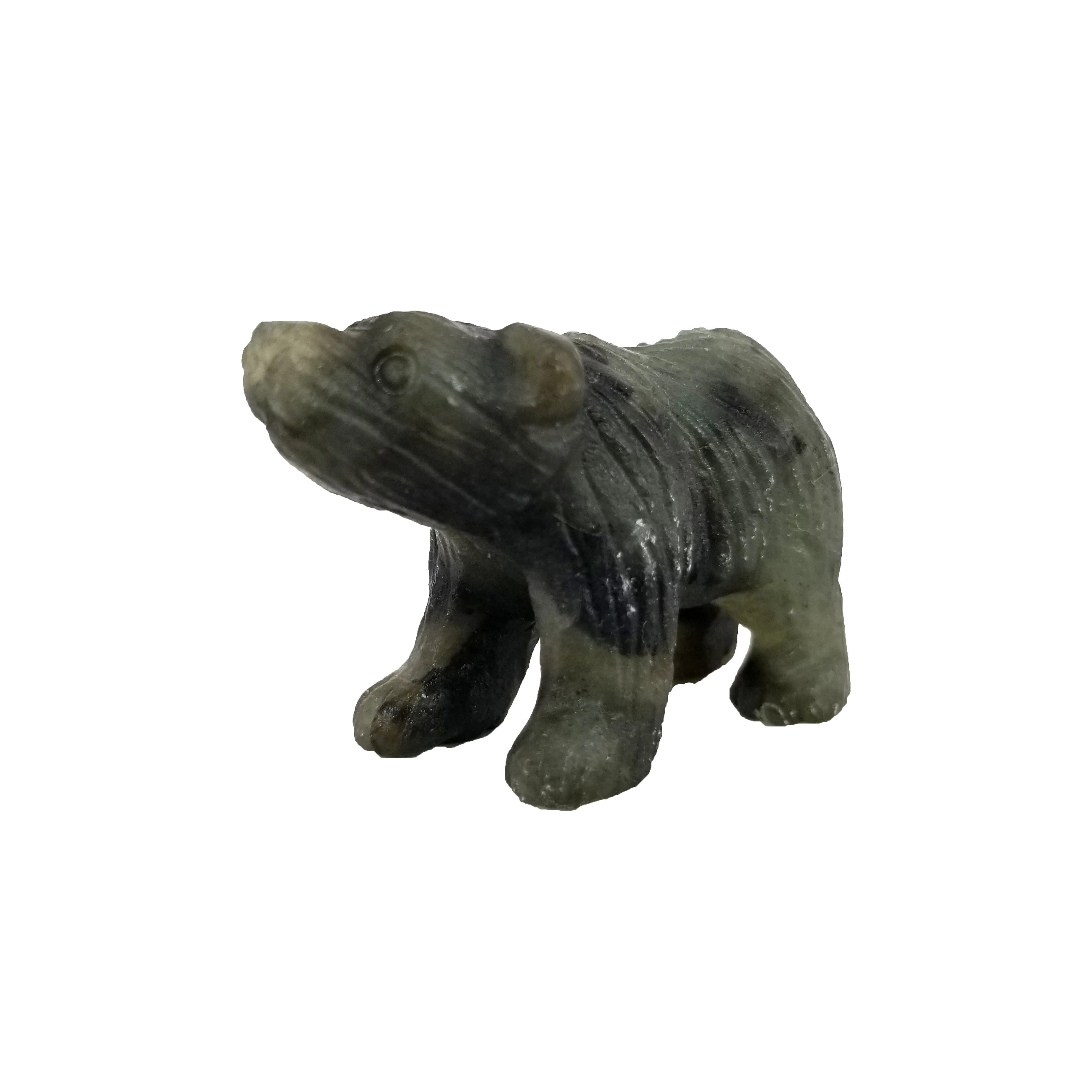

Natural Labradorite Quartz Bear 2 Inch Hand Carved Polished Crystal Healing Gemstones For Gifts Home Wedding Decorations GY
