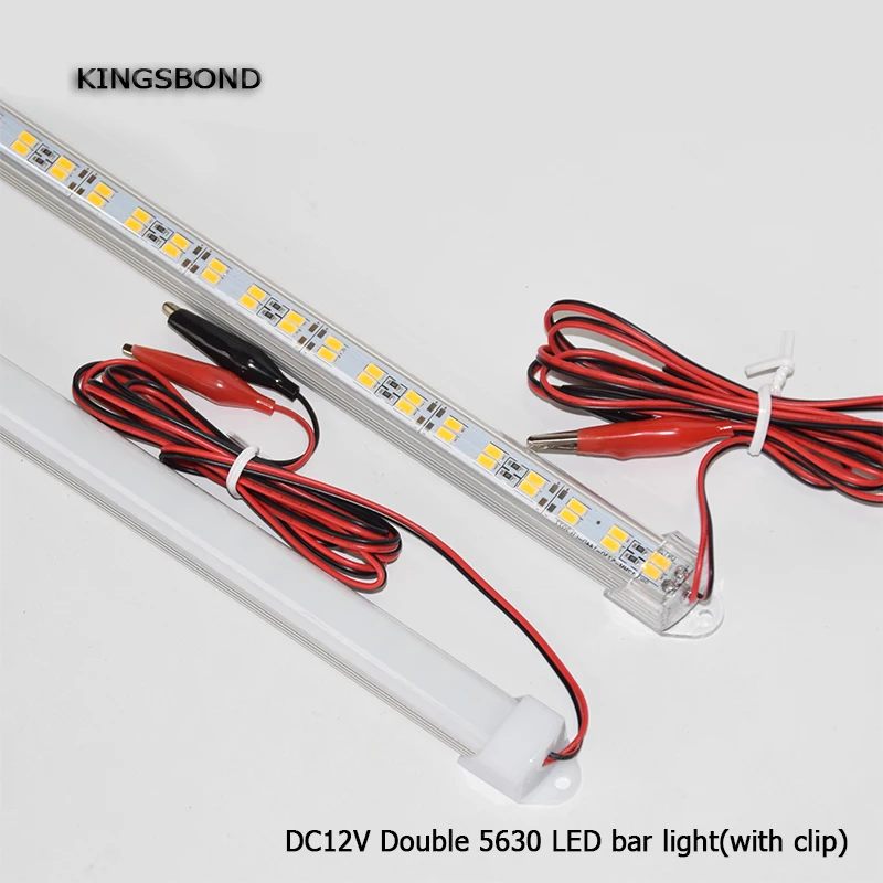 5 шт./лот 50 см DC12V двойной свет бар 5630 с крышкой ПК 72leds жесткая свет Жесткий Газа крокодил для портативный аккумулятор