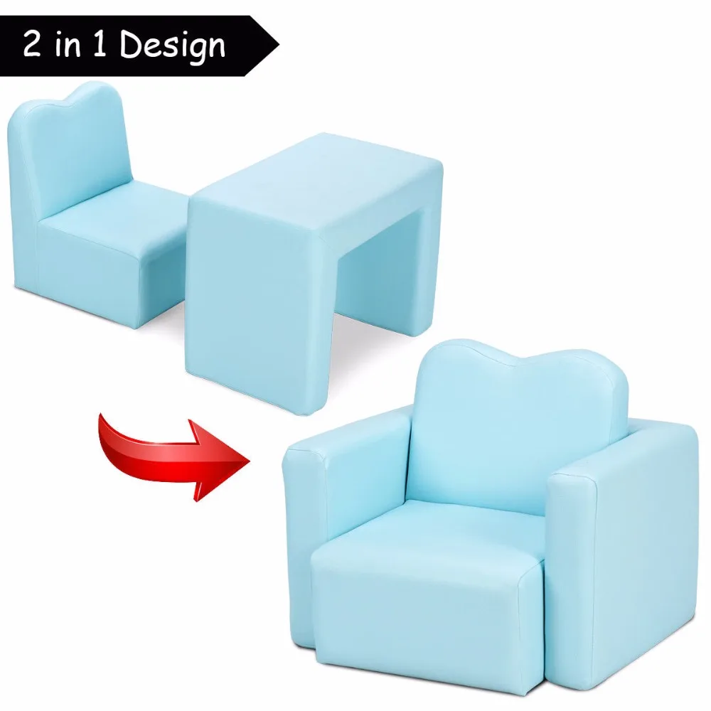 Giantex Multi-functional Kids Armchair Sofa Table Chair Set Gift Living Room Boys Girls HW58619BL Giantex Multi-functional Kids Armchair Sofa Table Chair Set Gift Living Room Boys Girls HW58619BL