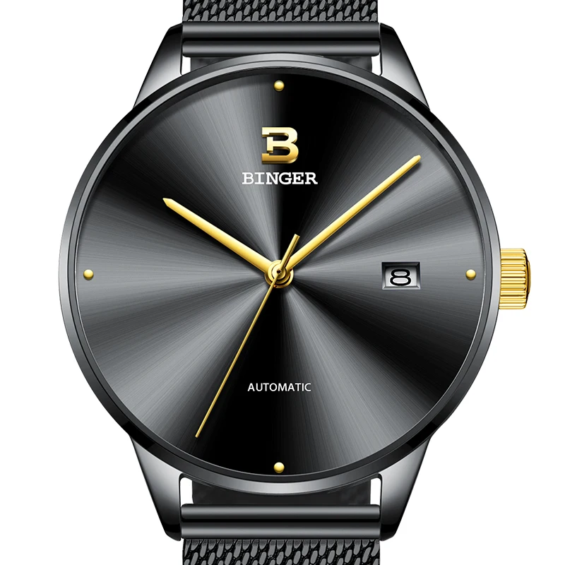 Часы мужские механические с сапфировым стеклом 5080|hombre|hombre reloj |