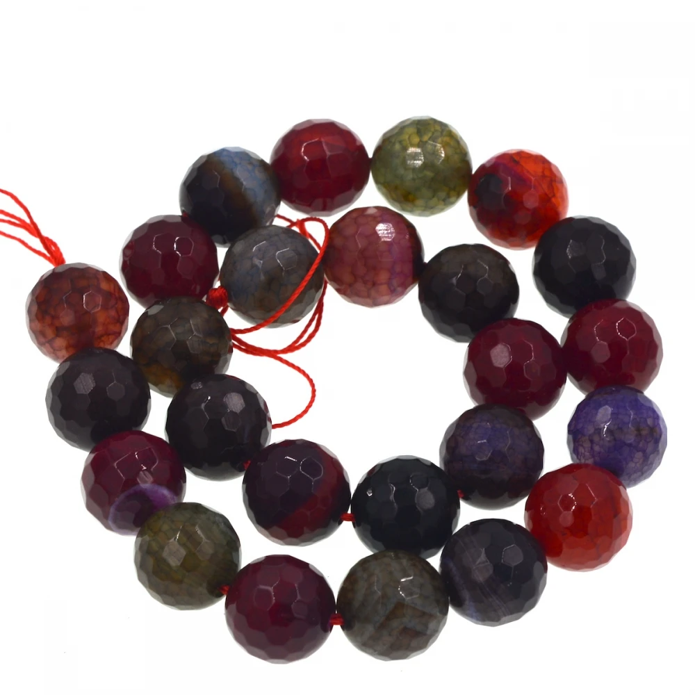 Fancy multicolor agates beads 16mm mix color agatee full strand | Украшения и аксессуары