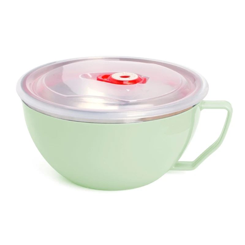 Миска для лапши из нержавеющей стали с ручкой контейнер для еды чаши для риса и супа кухонные чаши посуда легкая для детей
