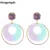 Hongyingfu Brincos Rodada Brincos Gota para As Mulheres Resina Moda Brincos Círculo de Cobre Oorbellen Atacado Bijuterias Aretes
