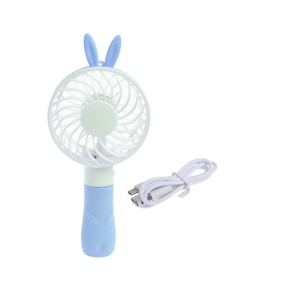 

Portable Hand Fan Battery Operated USB Power Handheld Mini Fan Cooler with Strap Lovely Cartoon Pocket Fans 2 speeds