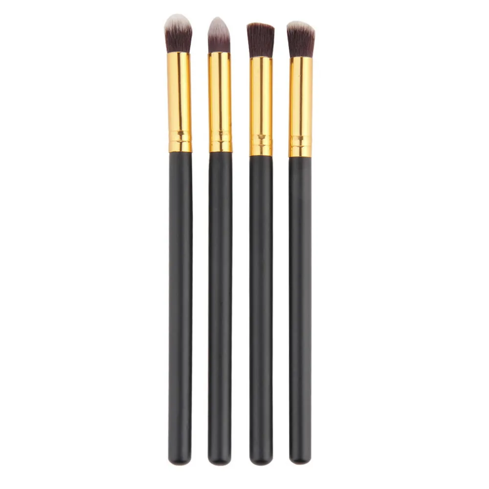 4pcs/set Professional Eye brushes set eyeshadow Foundation Mascara Blending Pencil brush Makeup tool Cosmetic Black Big Sale | Красота и