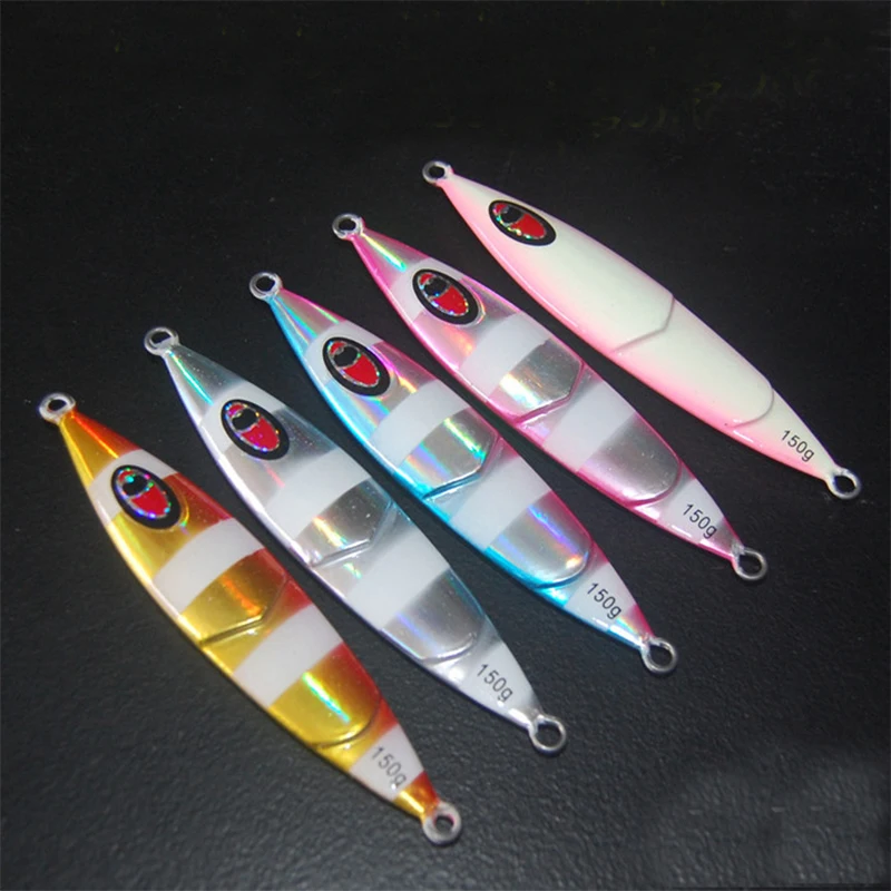 

1 Pcs/Lot Slow Jig Fishing Lure 80g 120g 150g 200g Laser Jigging Bait Quality Sea Fishing Lure