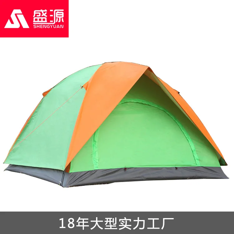 

Three Person 200*200*135cm Double Layer Weather Resistant Outdoor Camping Tent For Fishing, Hunting Adventure And Family Party