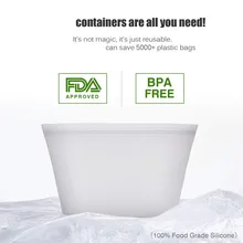 3 шт силиконовые контейнеры для хранения продуктов на молнии, герметичные свежие чаши, многоразовые закрывающиеся пакеты на молнии для фруктов и овощей